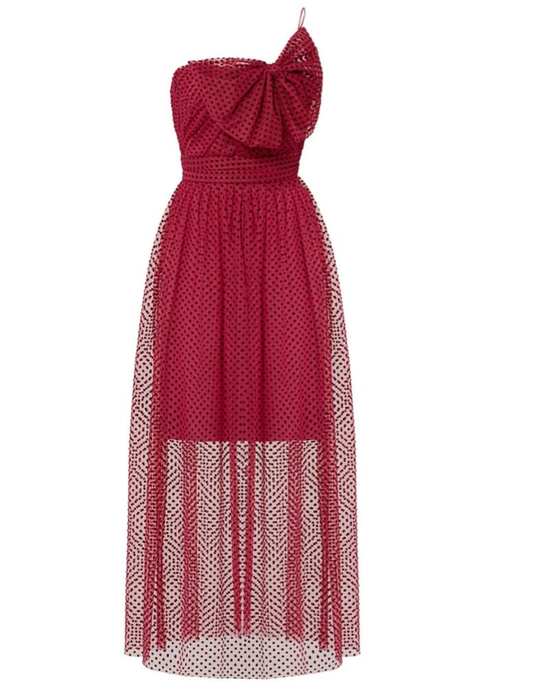 Monique Lhuillier One Strap Bow Dress - Image 1