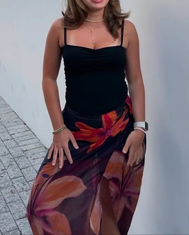Floral Zara midi skirt  - Image 3