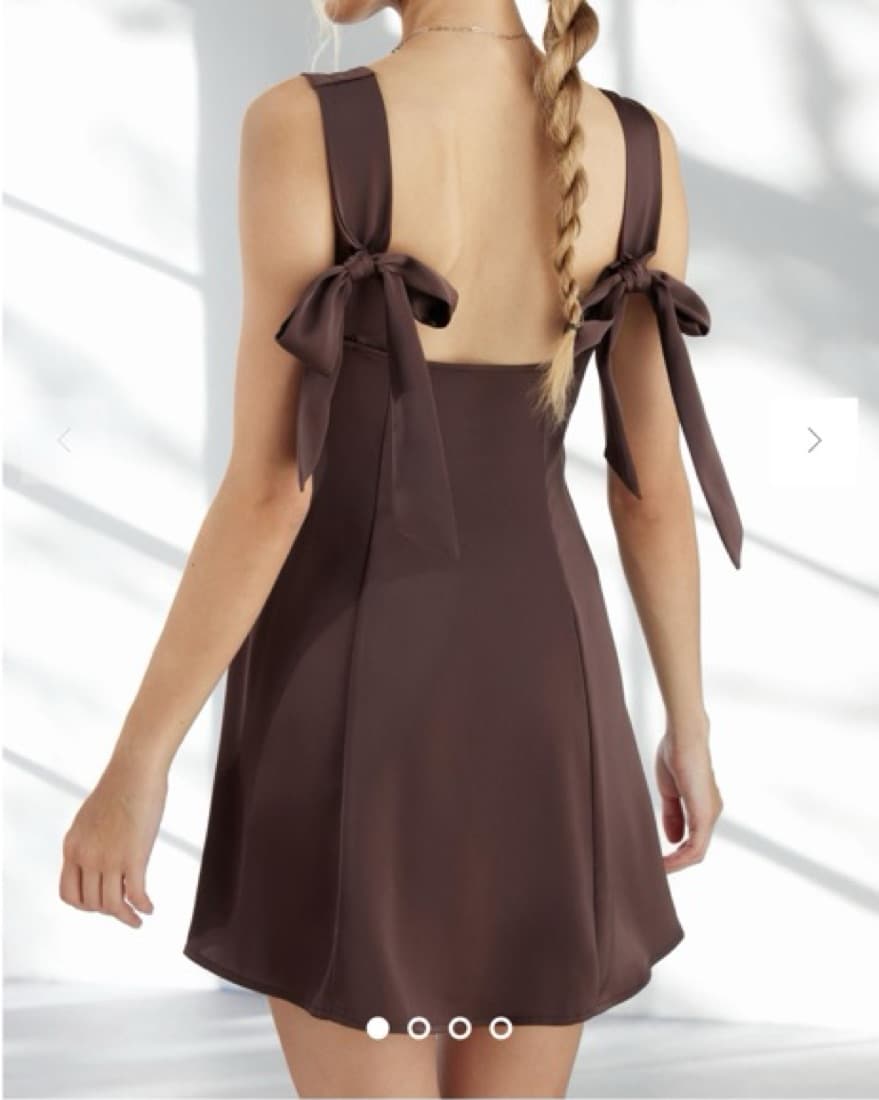 Urban Outfitters Brown Satin Dress - Image 1