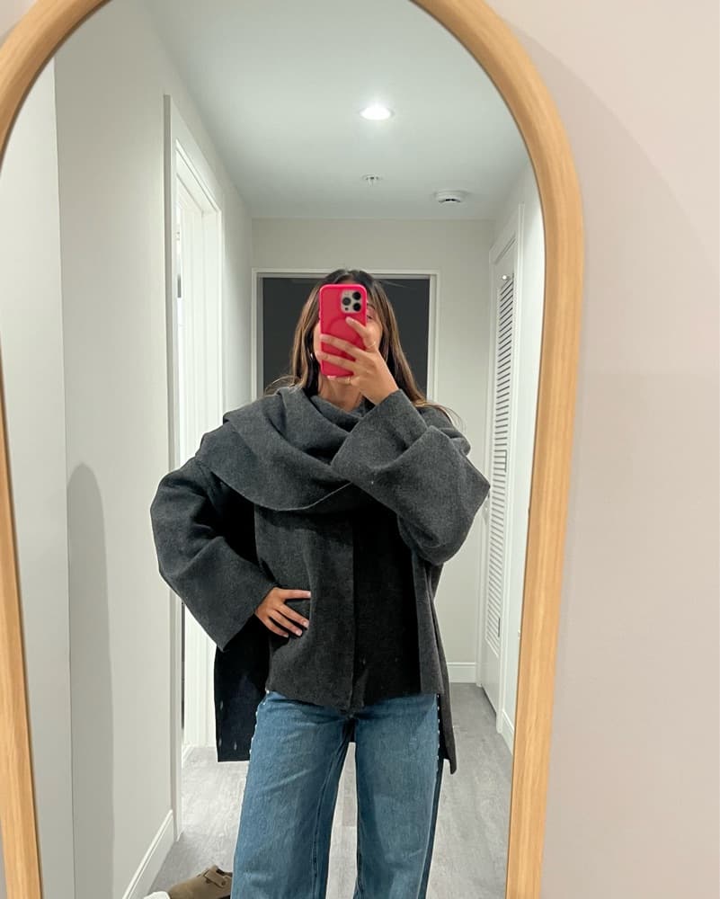 Zara Viral Scarf Jacket - Image 1