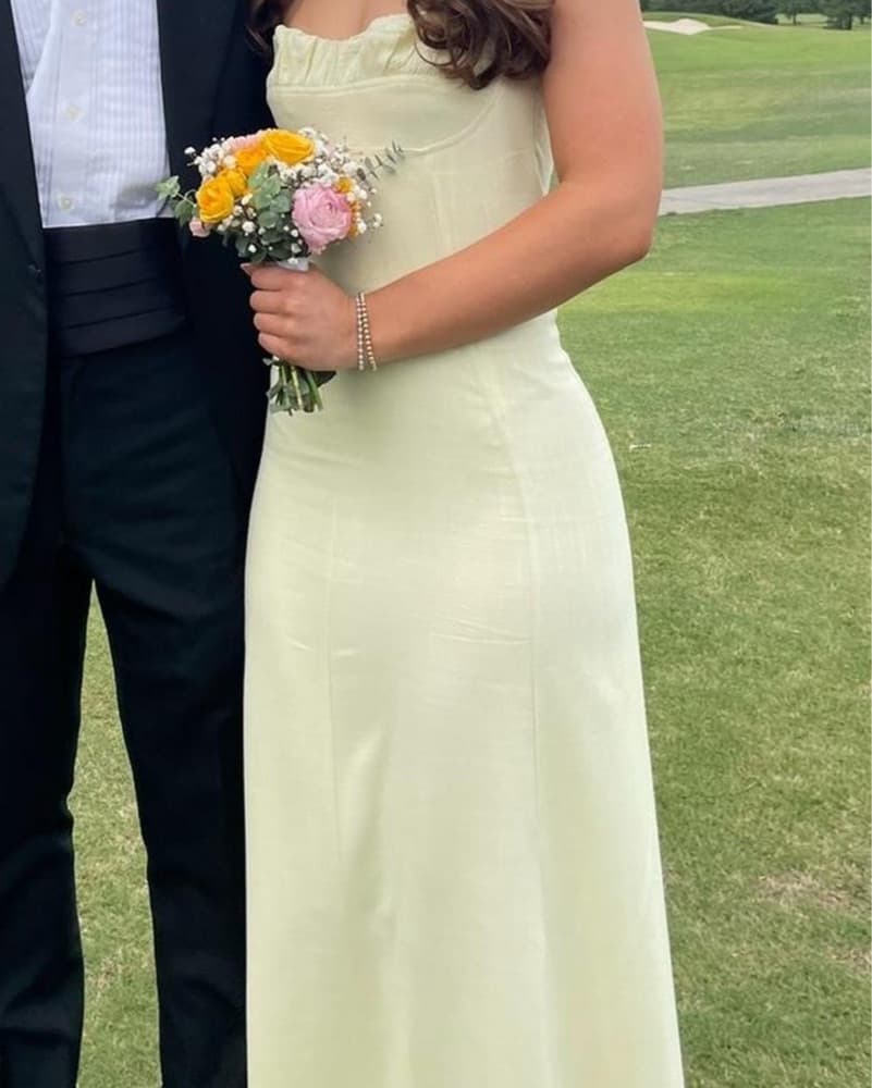 Peppermayo Yellow Linen Dress - Image 3