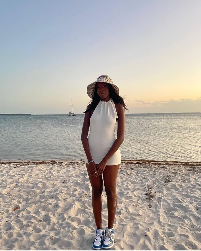 White Bamba Swim Mini Dress - Image 2