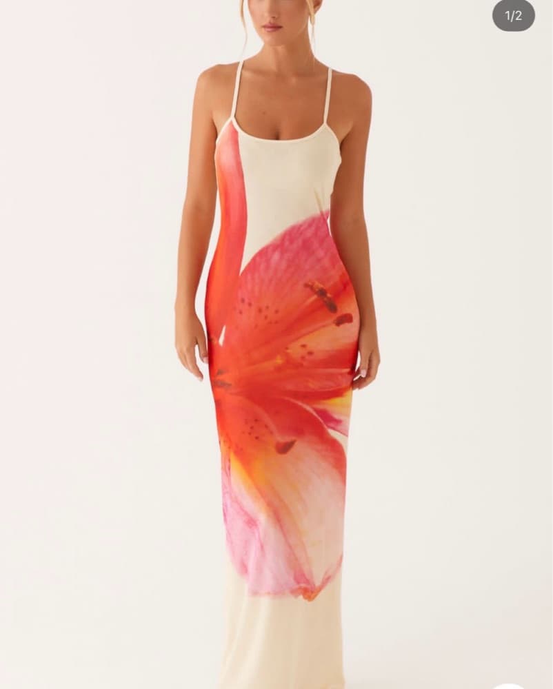 Vibrant Floral Print Maxi Dress - Image 1