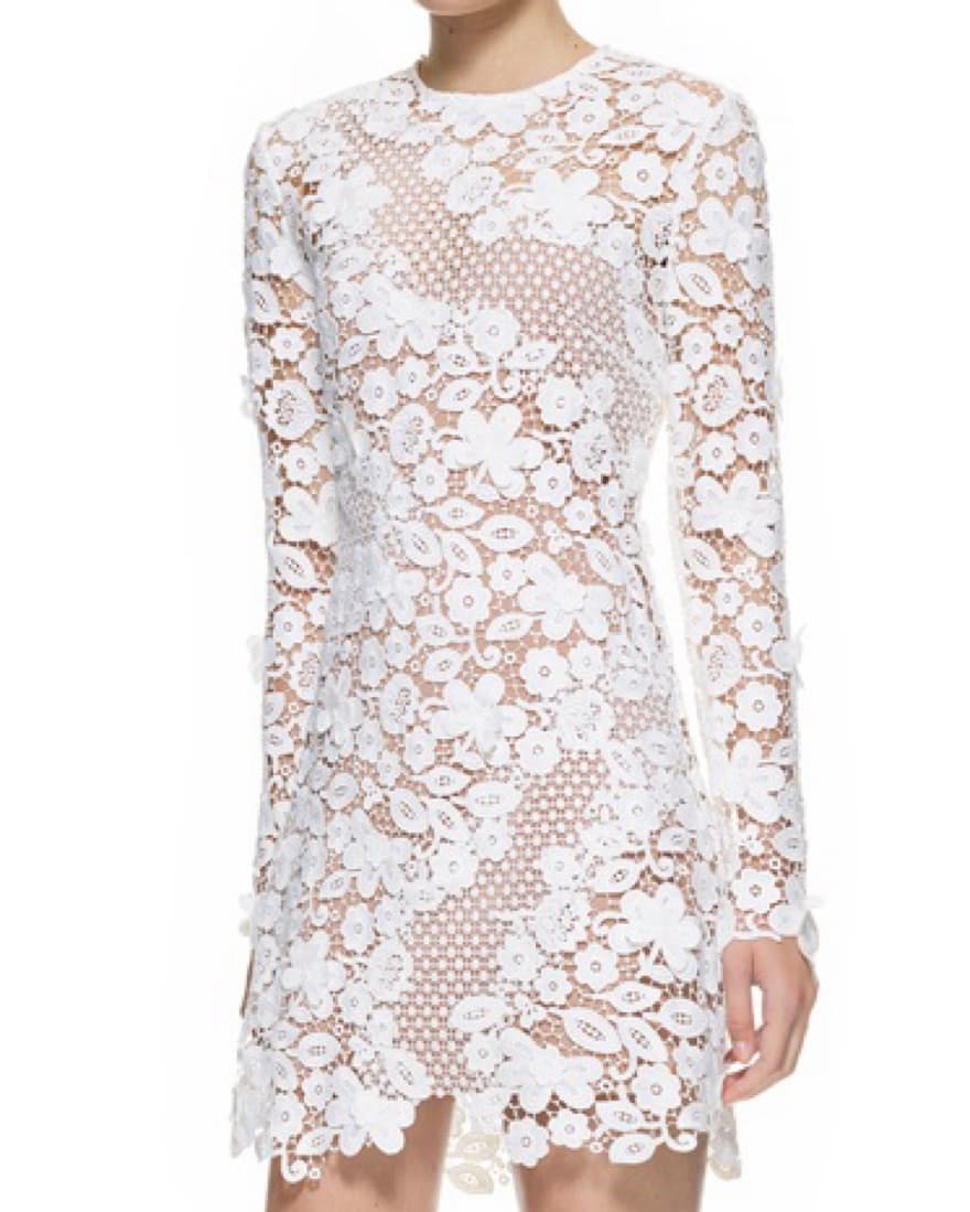 Self Portrait 3D Floral Mini Dress - Image 2