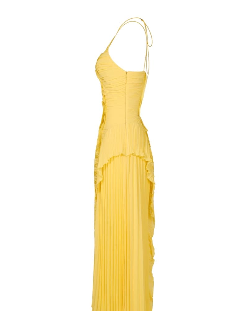 Jardinvue Yellow Halter Maxi Dress - Image 4