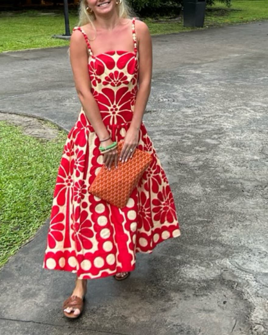 FARM Rio Palermo Red Midi Dress  - Image 1