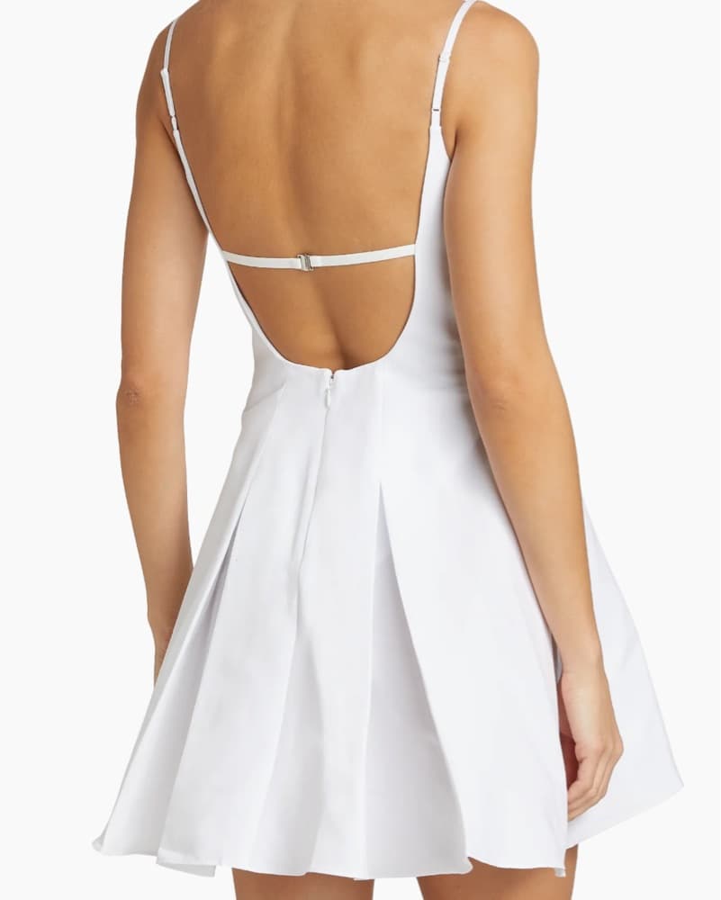 Staud Joli Pleated Mini Dress In White - Image 2