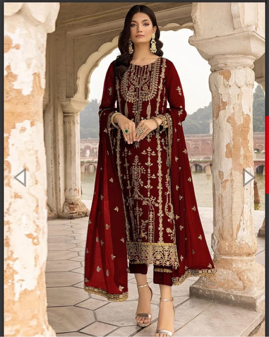 Red Salwar Kameez - Image 1