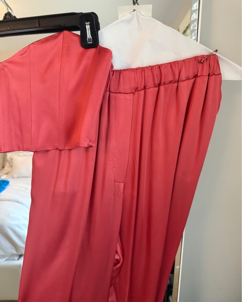 Pink Matching Satin Set - Image 3