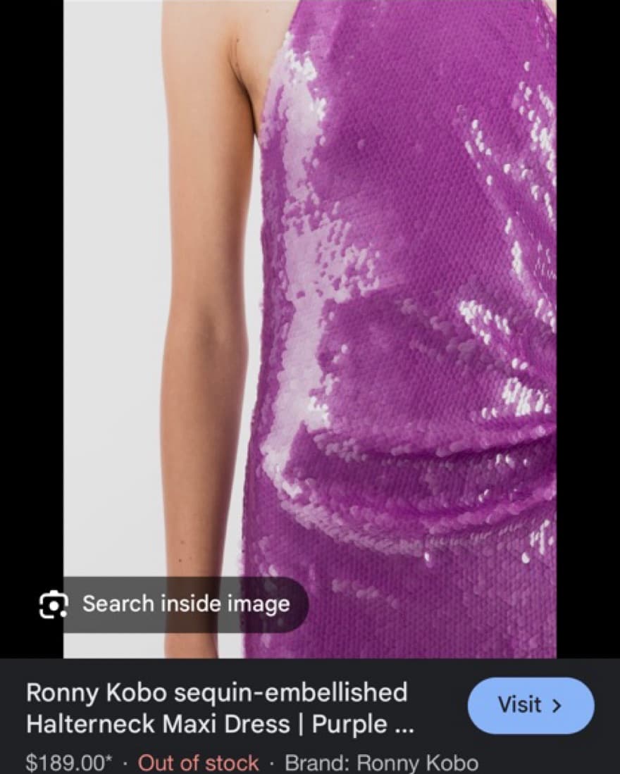 Ronny Kobo Halter Sequin Dress - Image 4