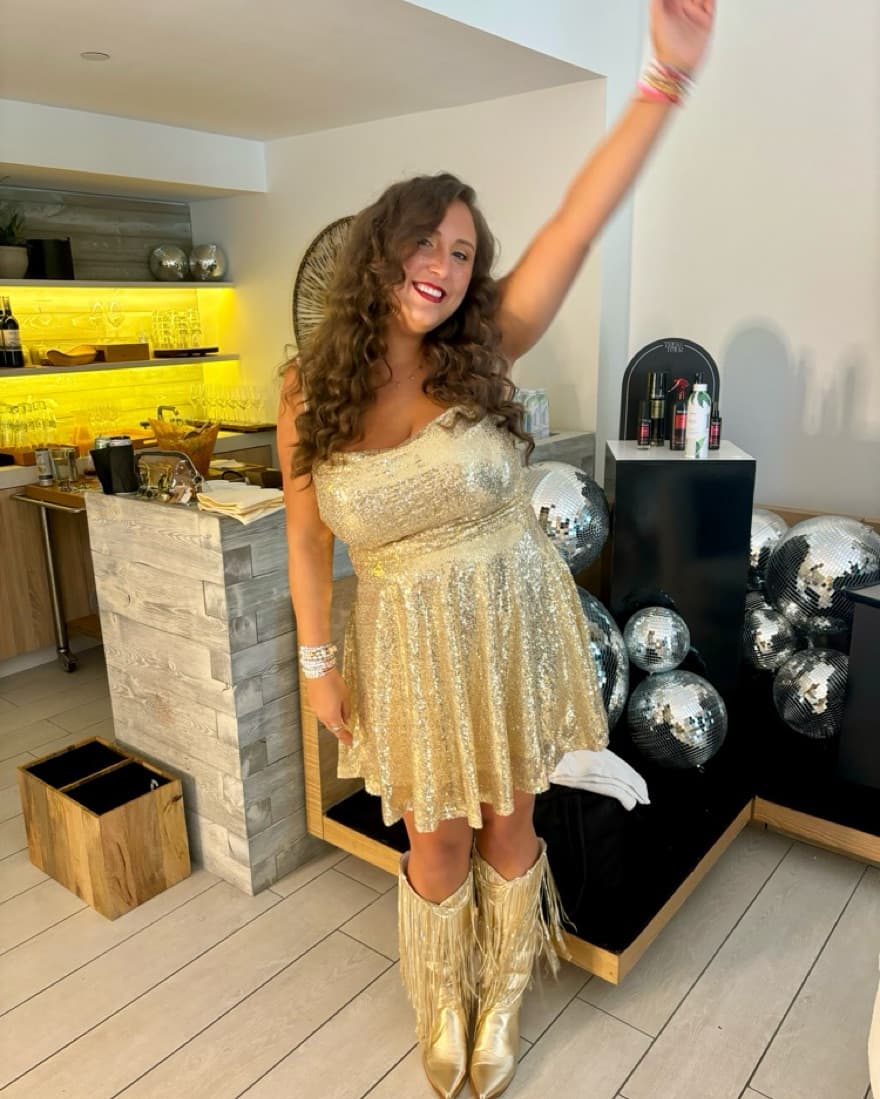 Sequin Cowl Neck Solid Ruched Mini Dress - Image 1