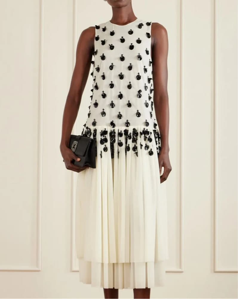 DIOTIMA Embellished Pleated Organza Midi - Image 1