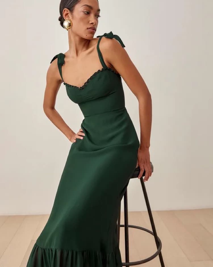Reformation Emerald Nikota Dress - Image 1