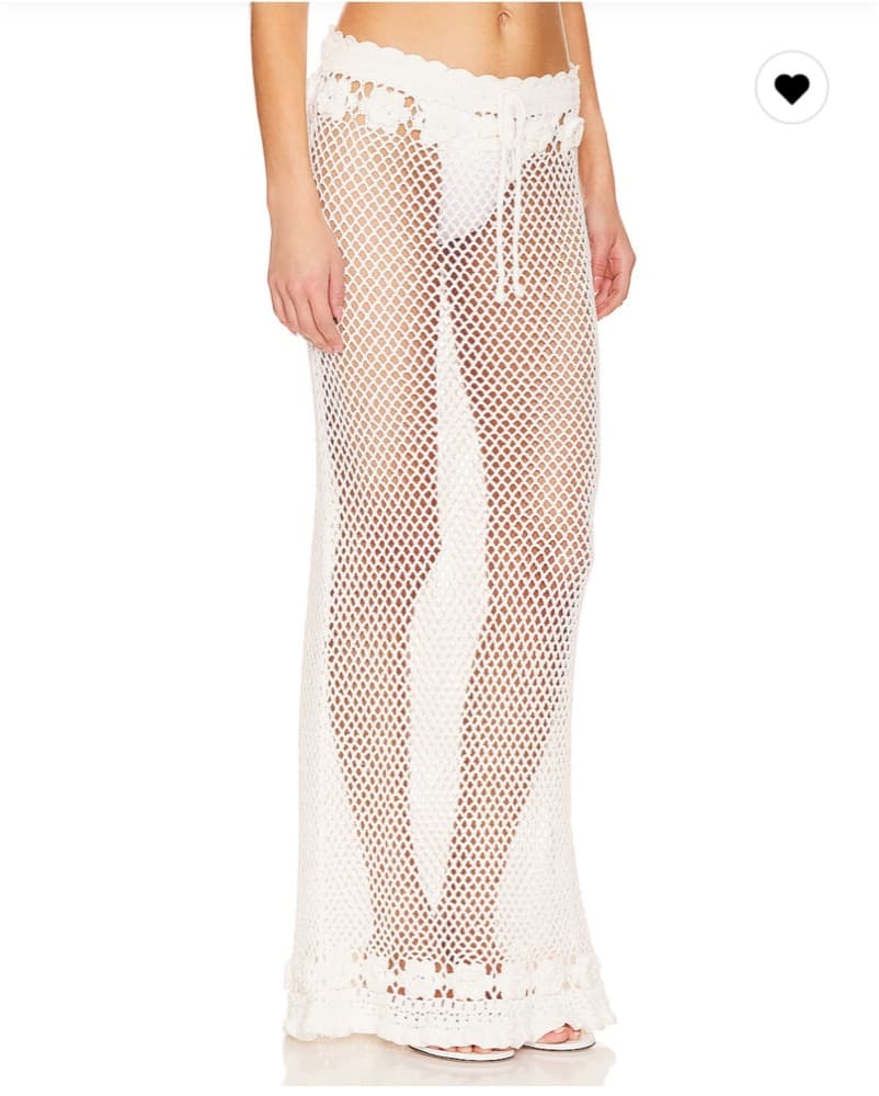 Zanea Ruffle Maxi Skirt In White  - Image 4
