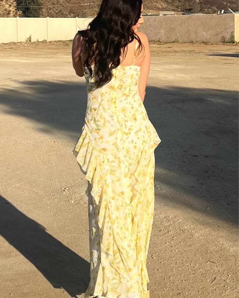  Yellow Floral Maxi Dress - Image 2