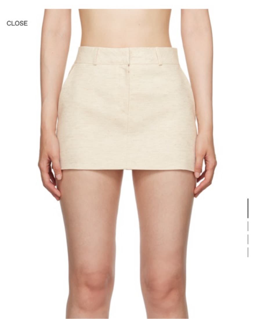 Frankie Shop Beige Mini Skirt - Image 1