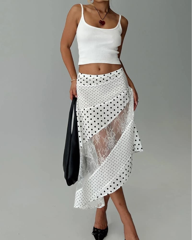 Polkadot Midi Skirt  - Image 1