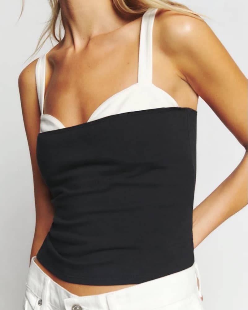Reformation Harlan Knit Top Black  - Image 4