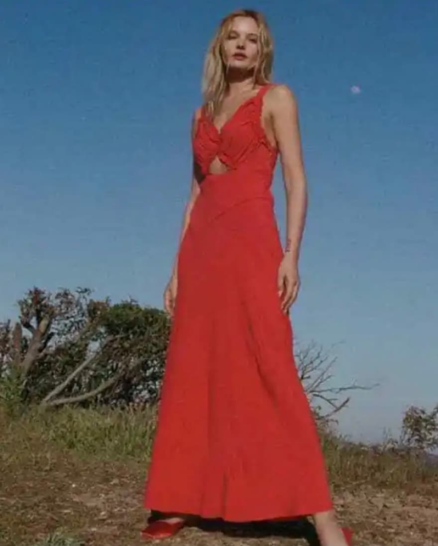 Red Summer Or Wedding Dress - Image 1