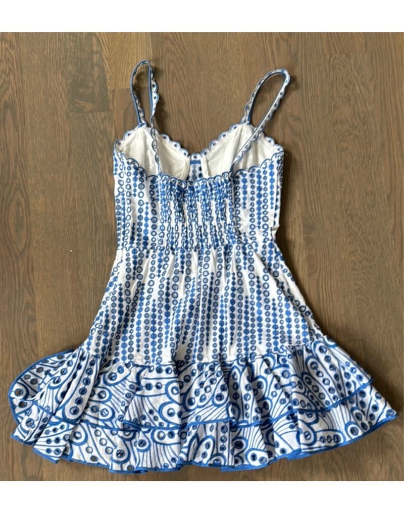 Charo Ruiz Marianne Blue Ruffle Dress S - Image 2