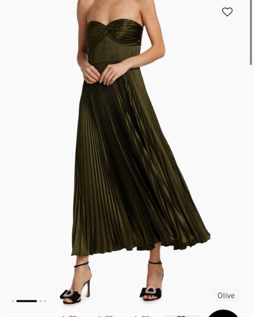 Belle Dress In Olive - Image 5