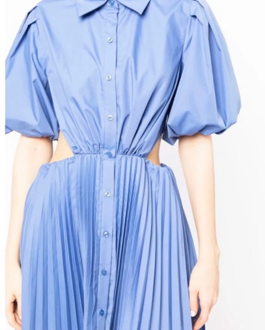 Simkhai puff-sleeve cut-out shirt dress - Image 3