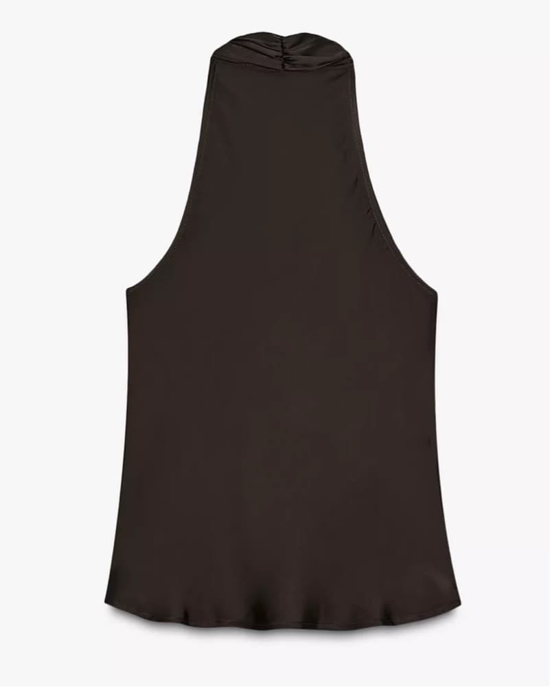 Fringed Satin Scarf Top - Image 6