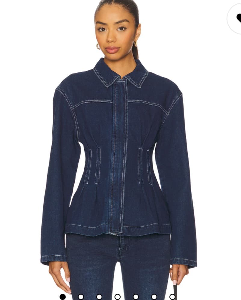 fitted denim jacket  - Image 1