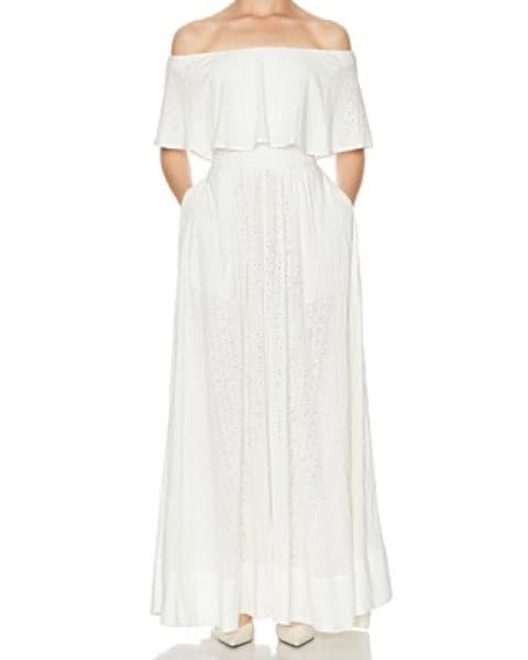 Petite Eyelet Garden Midi Dress - Image 1