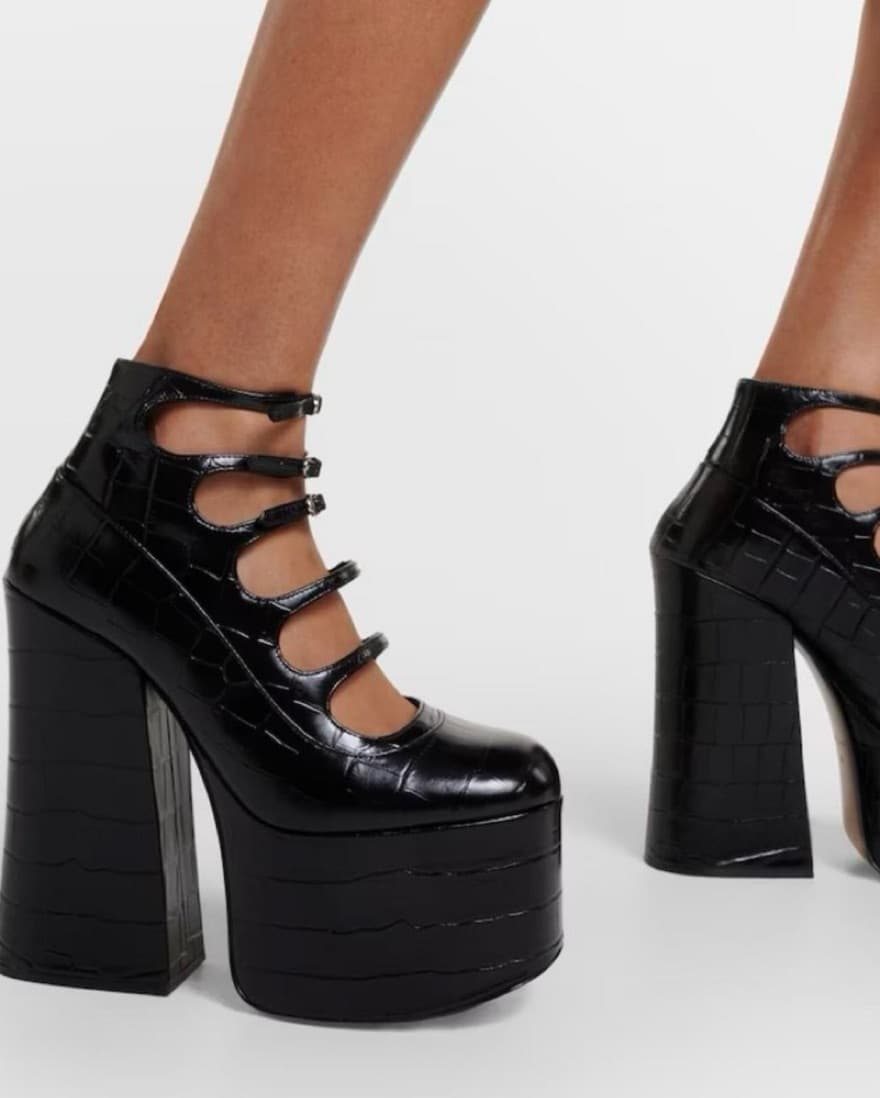 Marc Jacobs Croc Embossed Kiki Ankle  - Image 1