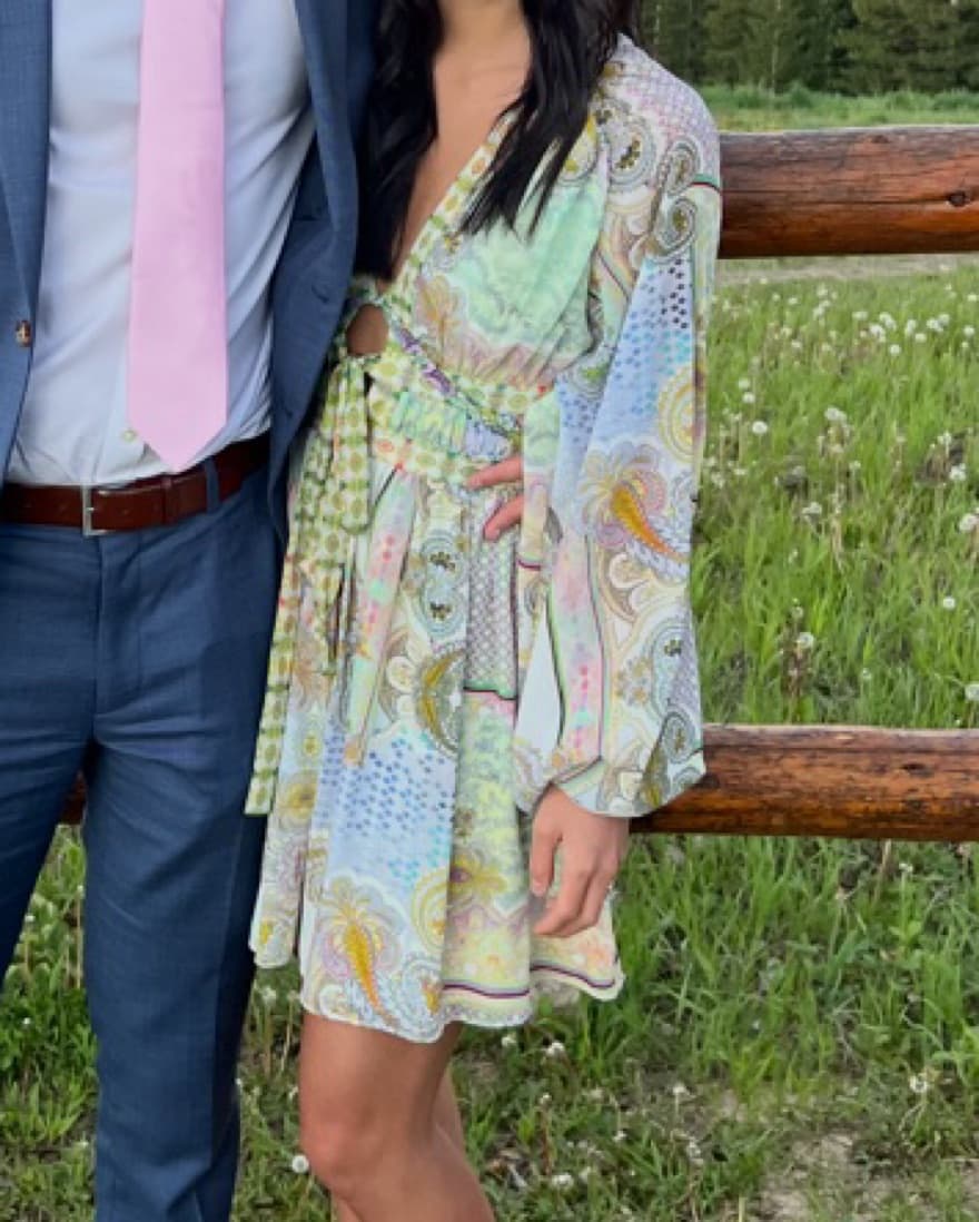 Alexis Green Floral Mini Dress - Image 2