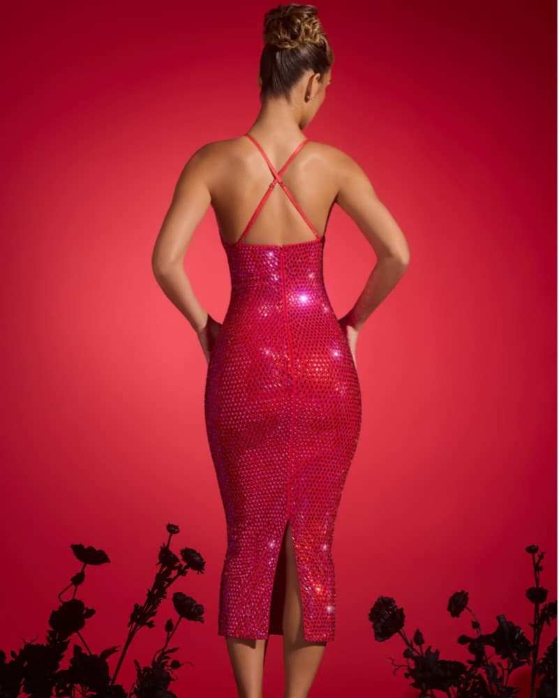 Oh Polly Embellished Midi Dress - Image 2