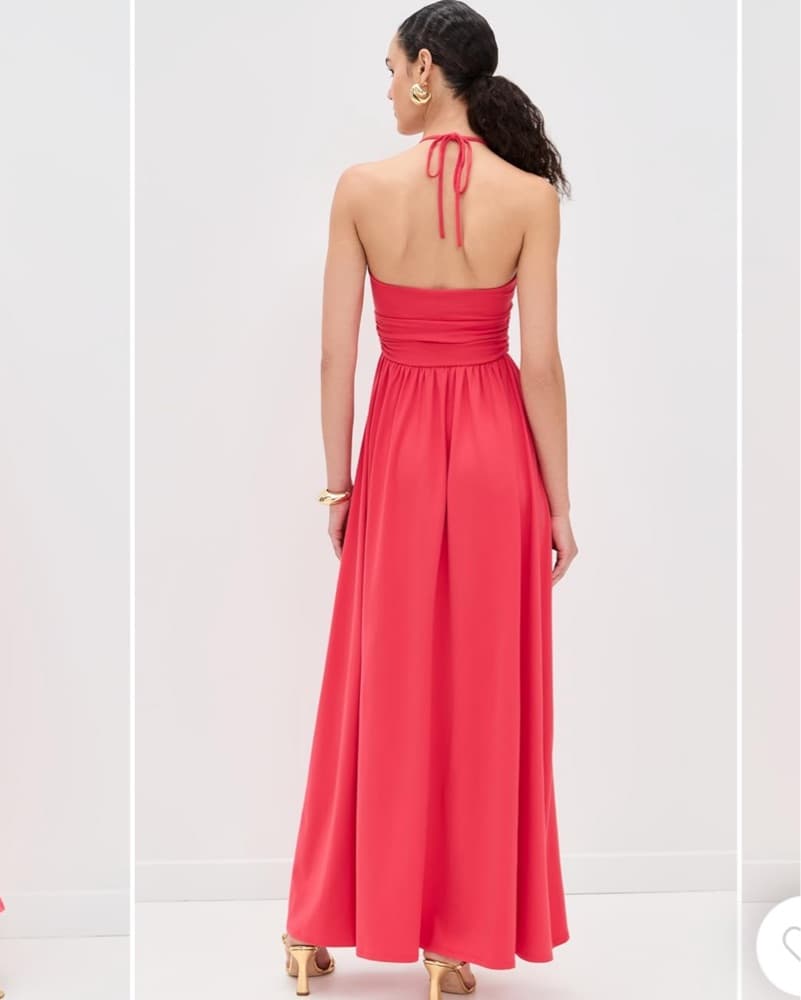 U Gathered Tie Maxi Dress - Image 2