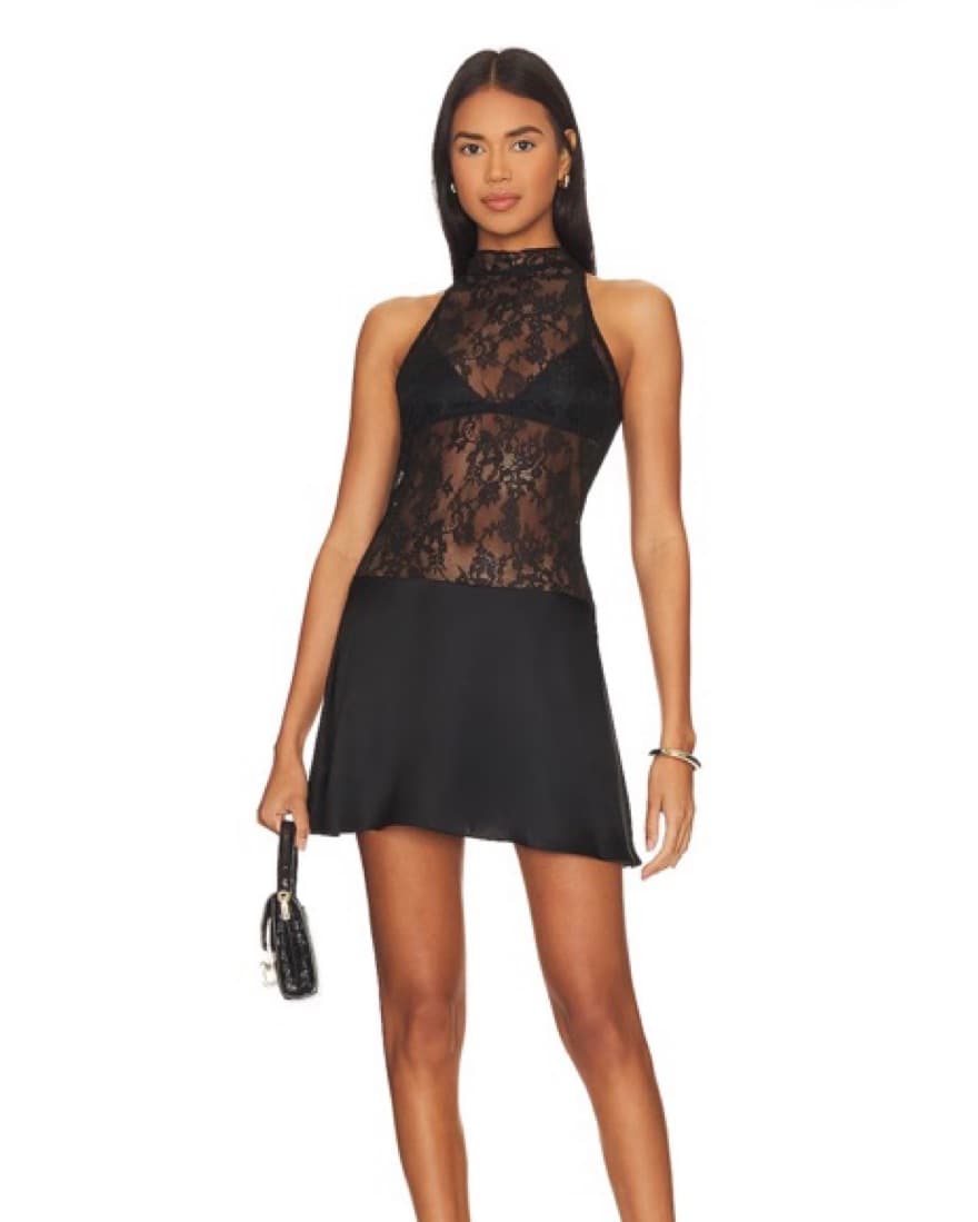 Revolve Amanda Urichard Sheer Lace Dress - Image 3