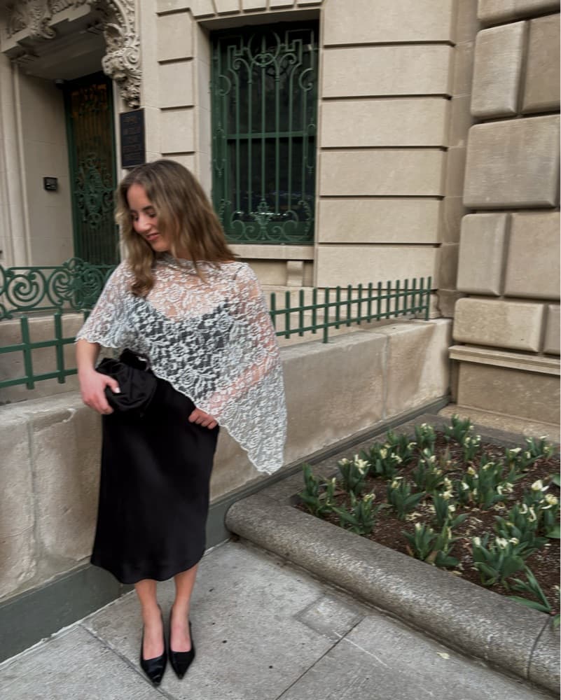 Vintage Lace Poncho - Image 2