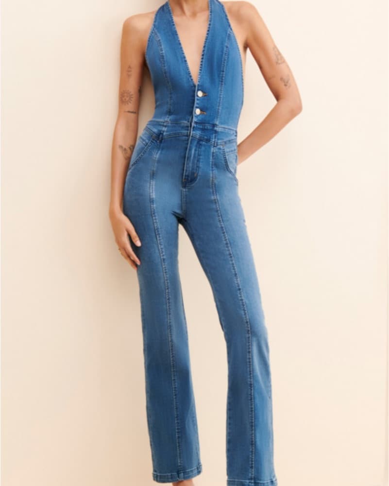 We The Free Cruz Denim Jumpsuit  - Image 1