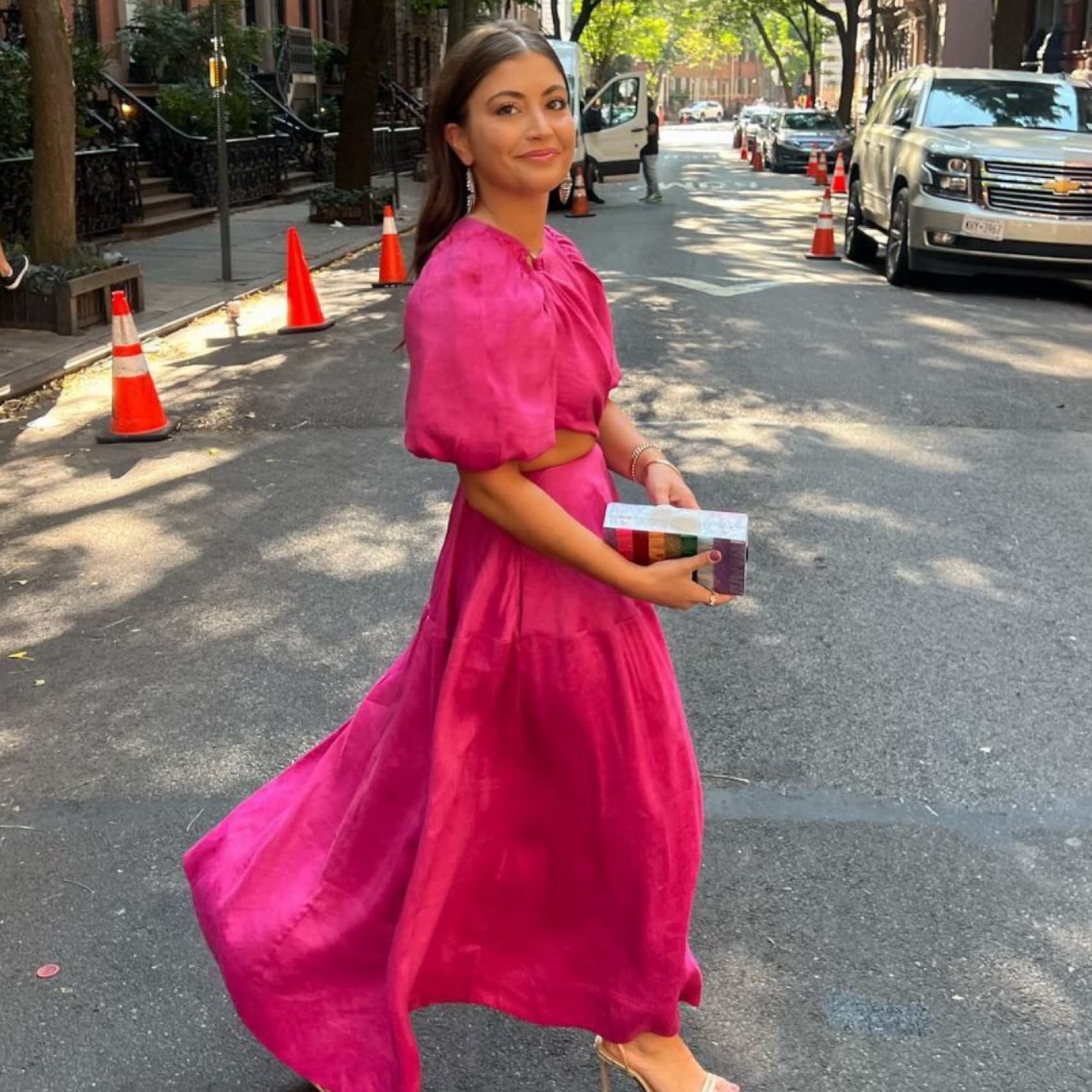 Aje Pink Cutout Dress - Image 1