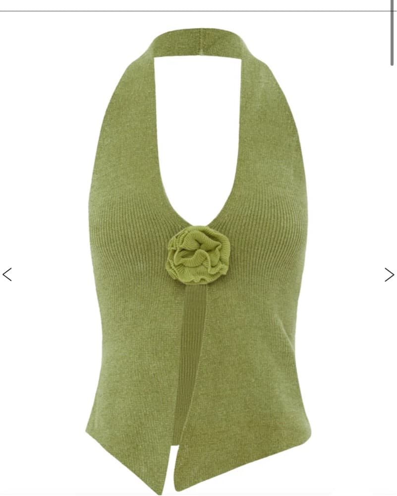 With Jean Rose Top Khaki - Image 1