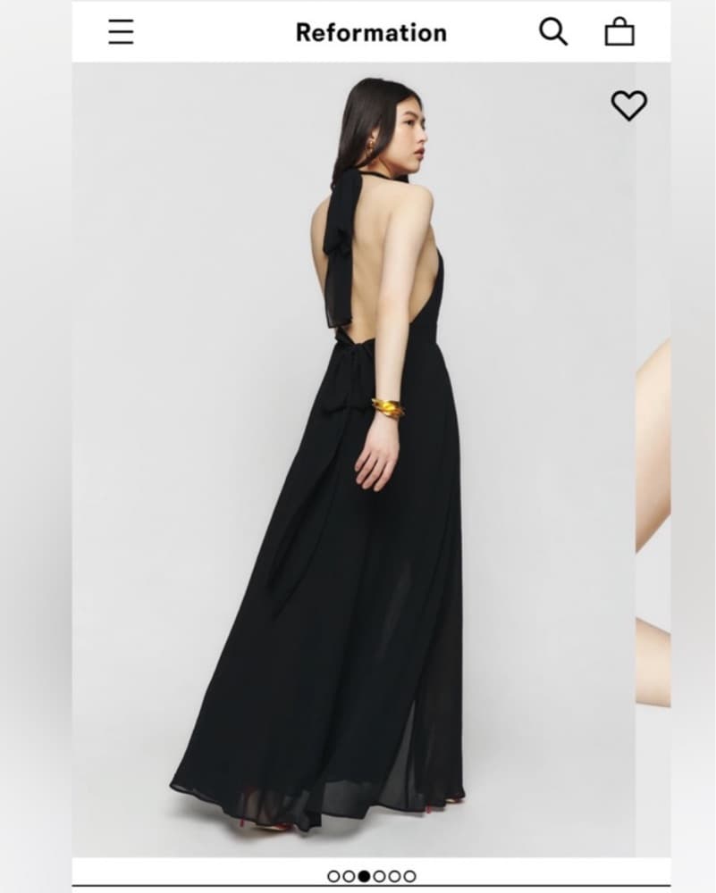 Reforma Andee Halter Maxi Dress W/ Slit  - Image 3