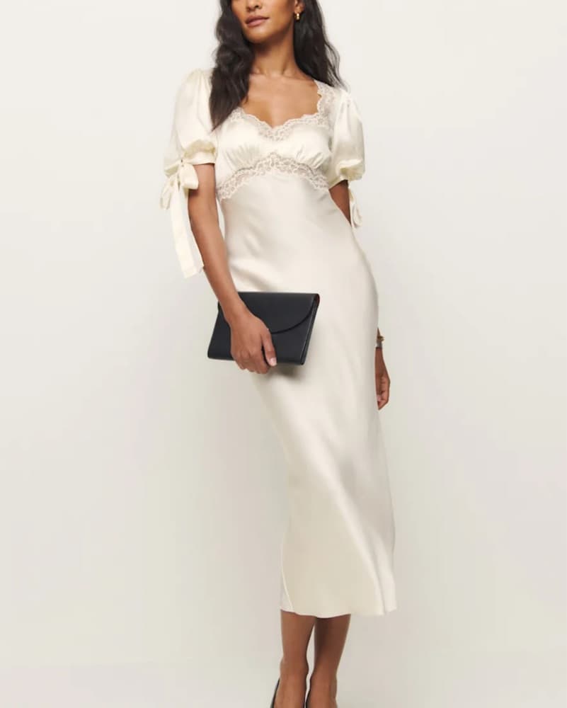 Reformation Stella Silk Dress - Image 2