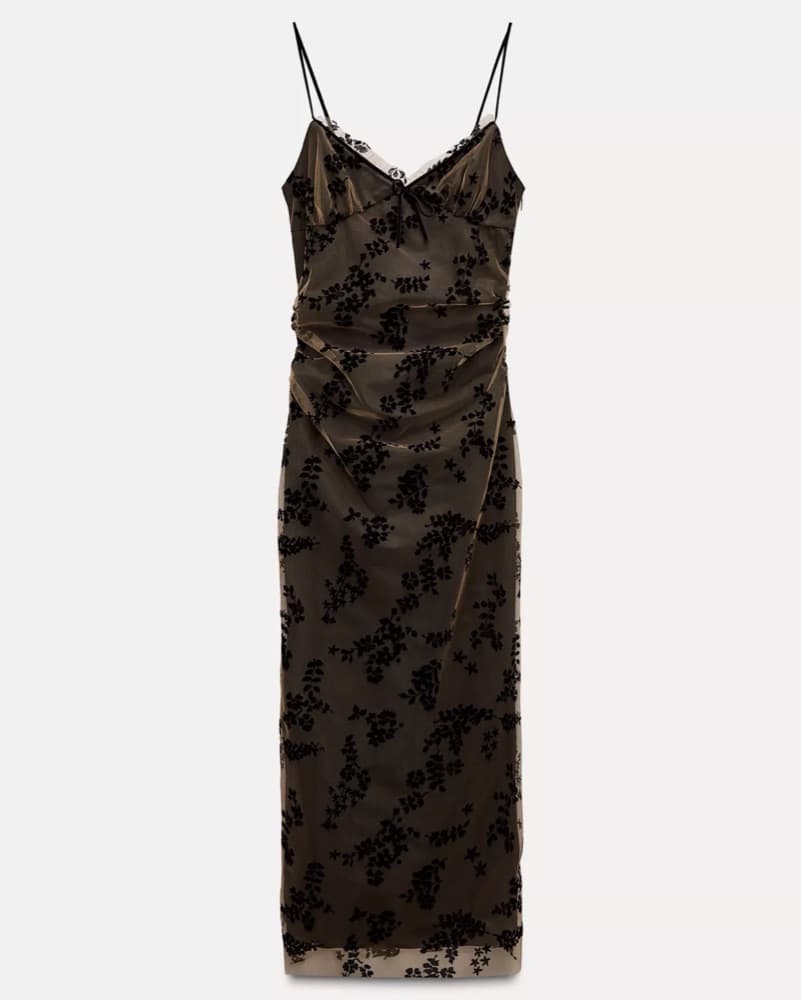 Lace Overlay Midi dress - Image 2