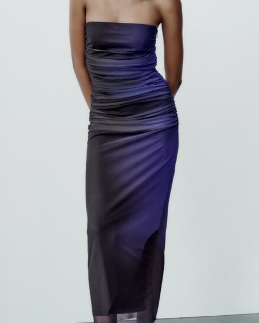 Zara Strapless Midi Dress - Image 1