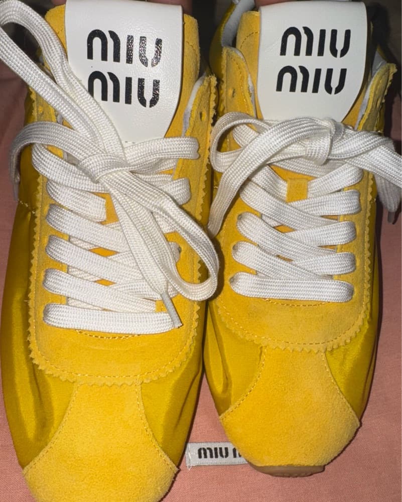 Miu Miu Top/Low Suede/Nylon Sneakers - Image 4