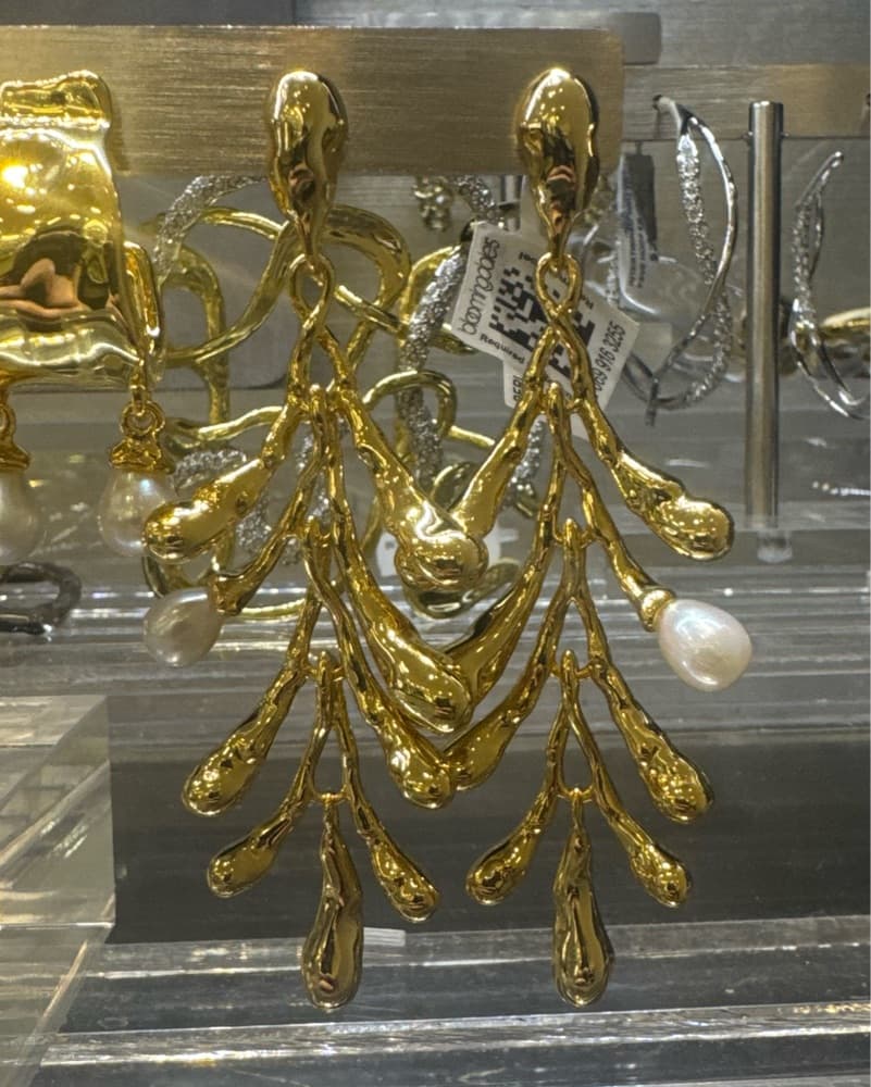 Schiaparelli Coded Gold Earrings - Image 2