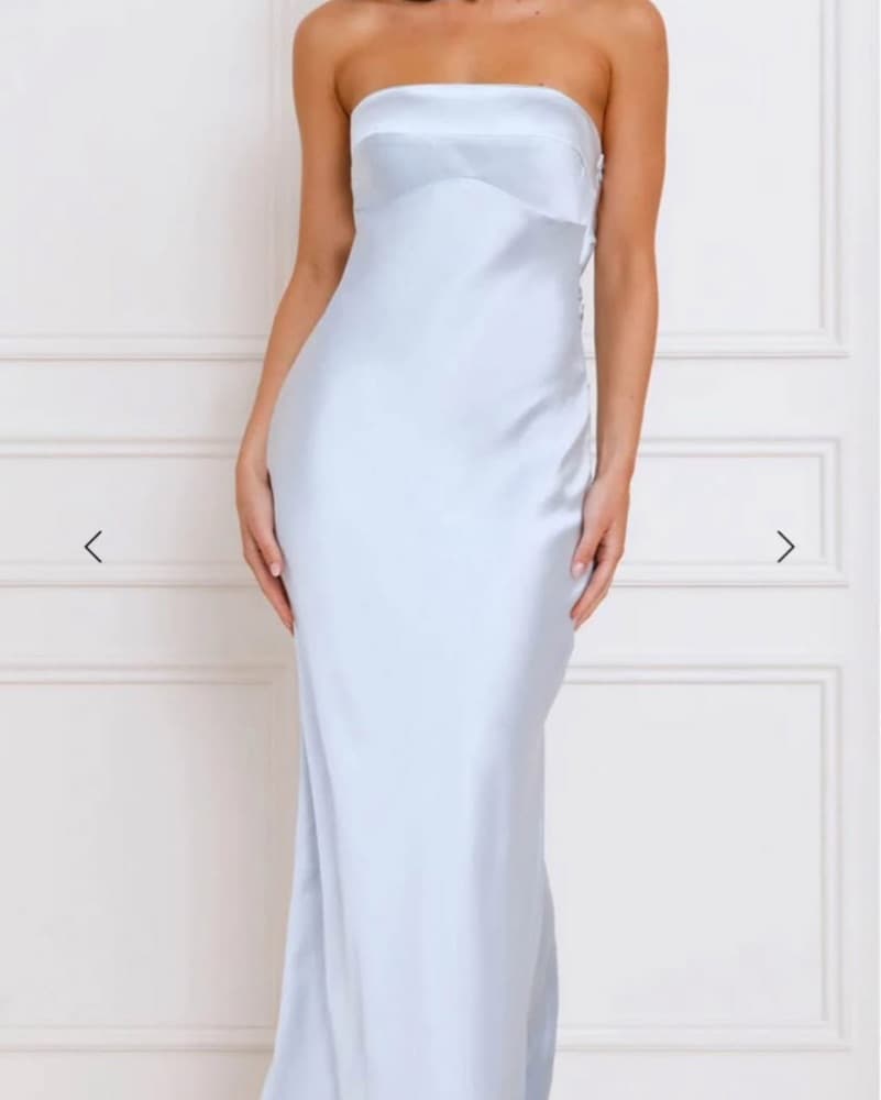 Precious Pearl Satin Maxi Dress - Image 3