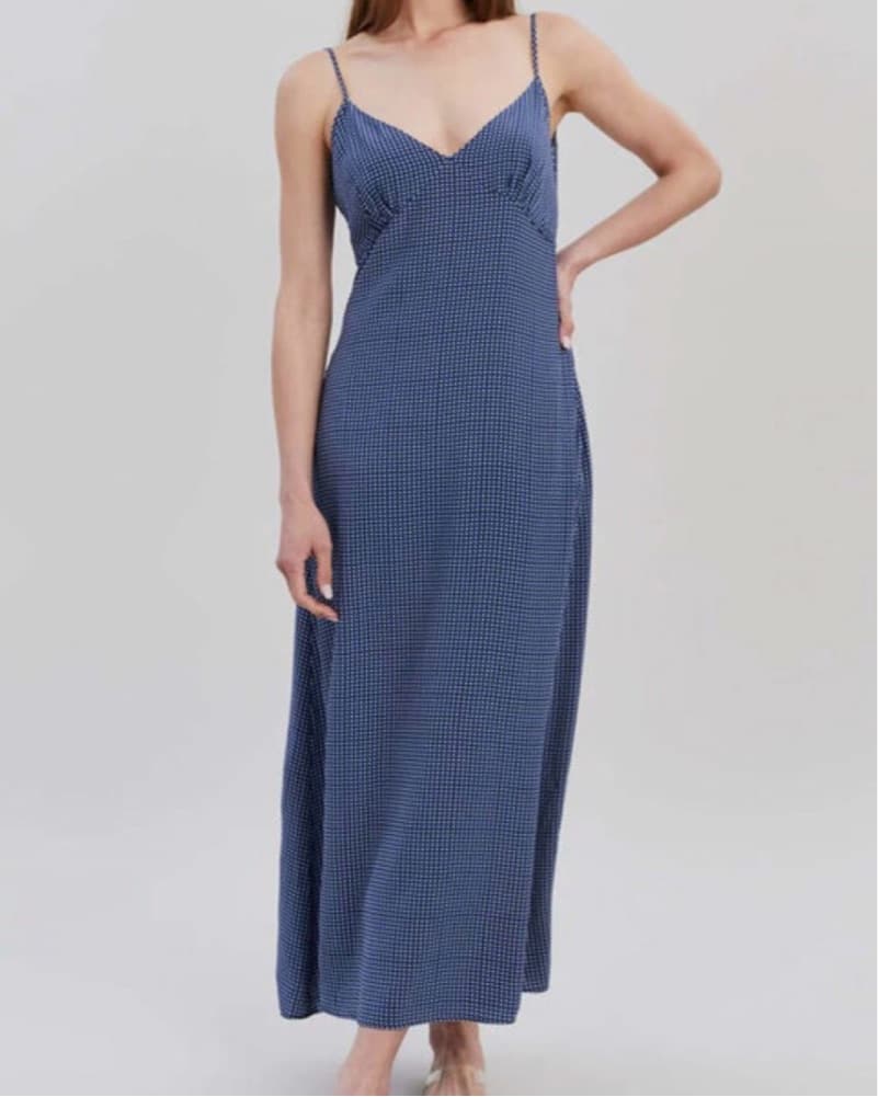 Solid & Striped Blue Rosetta Slip Dress - Image 1