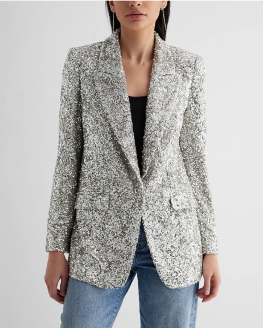 Silver Sequin Jacket - Image 3
