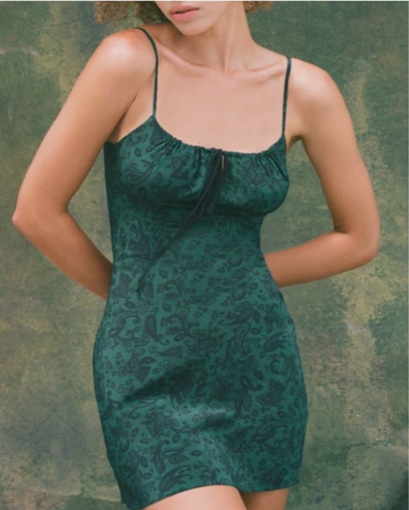 Realisation Silk Paisley Mini Dress - Image 1