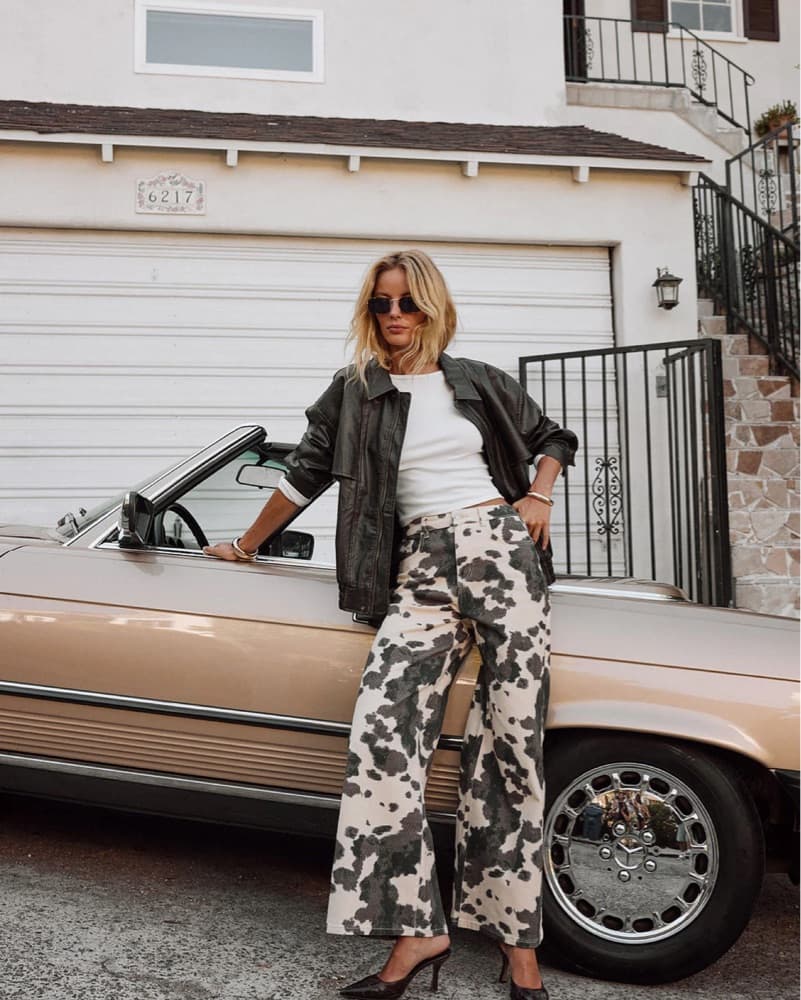 Cowhide Wide Leg Pants  - Image 5