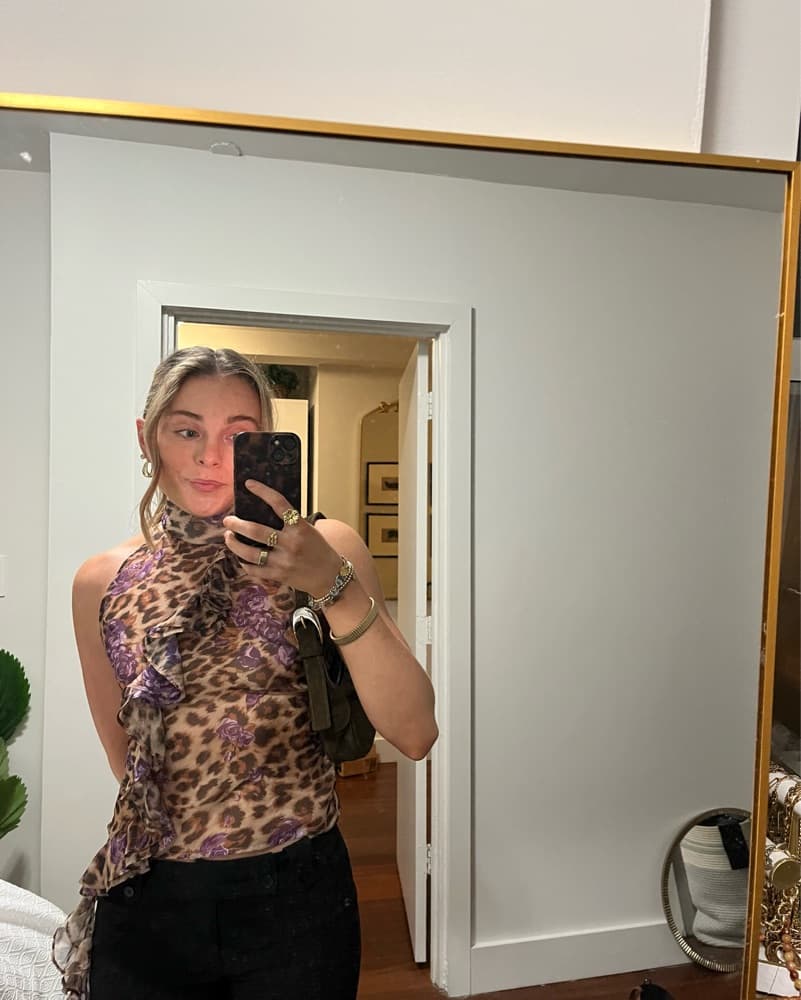 cheetah print going out top - Image 1